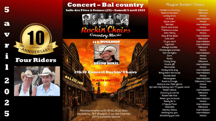 Prochain concert de Rockin' Chairs, groupe orchestre country